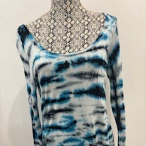 Young Broke & Fabulous Tie Dye Long Sleeve Top, Size Small